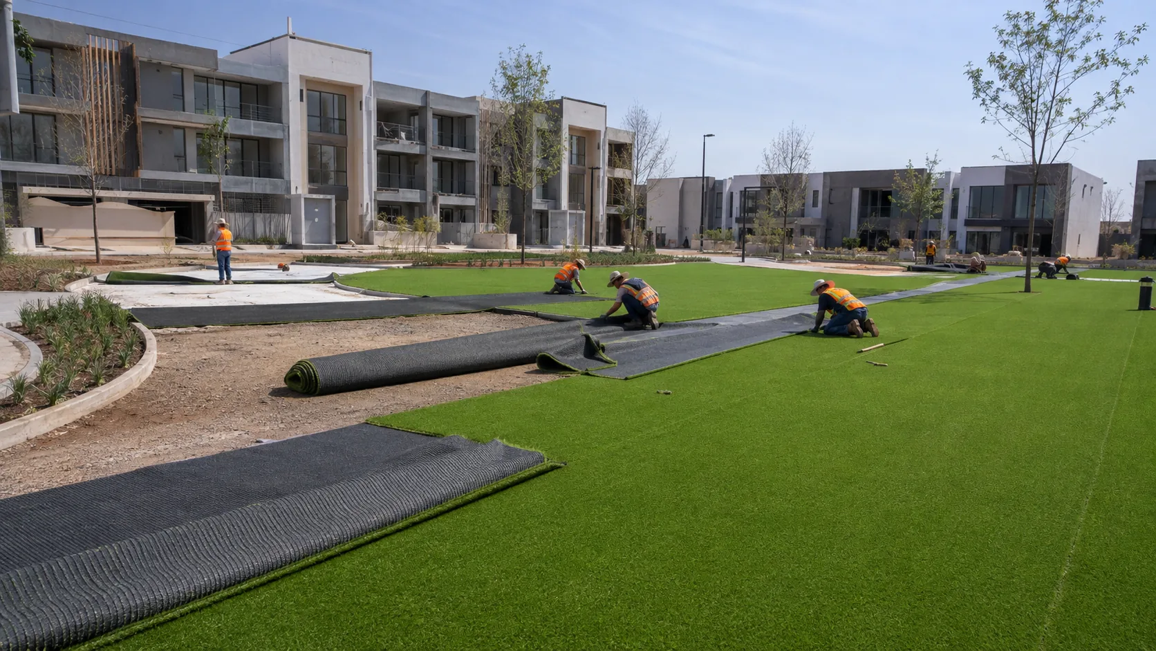 Pasto sintético para desarrollos inmobiliarios y constructoras
