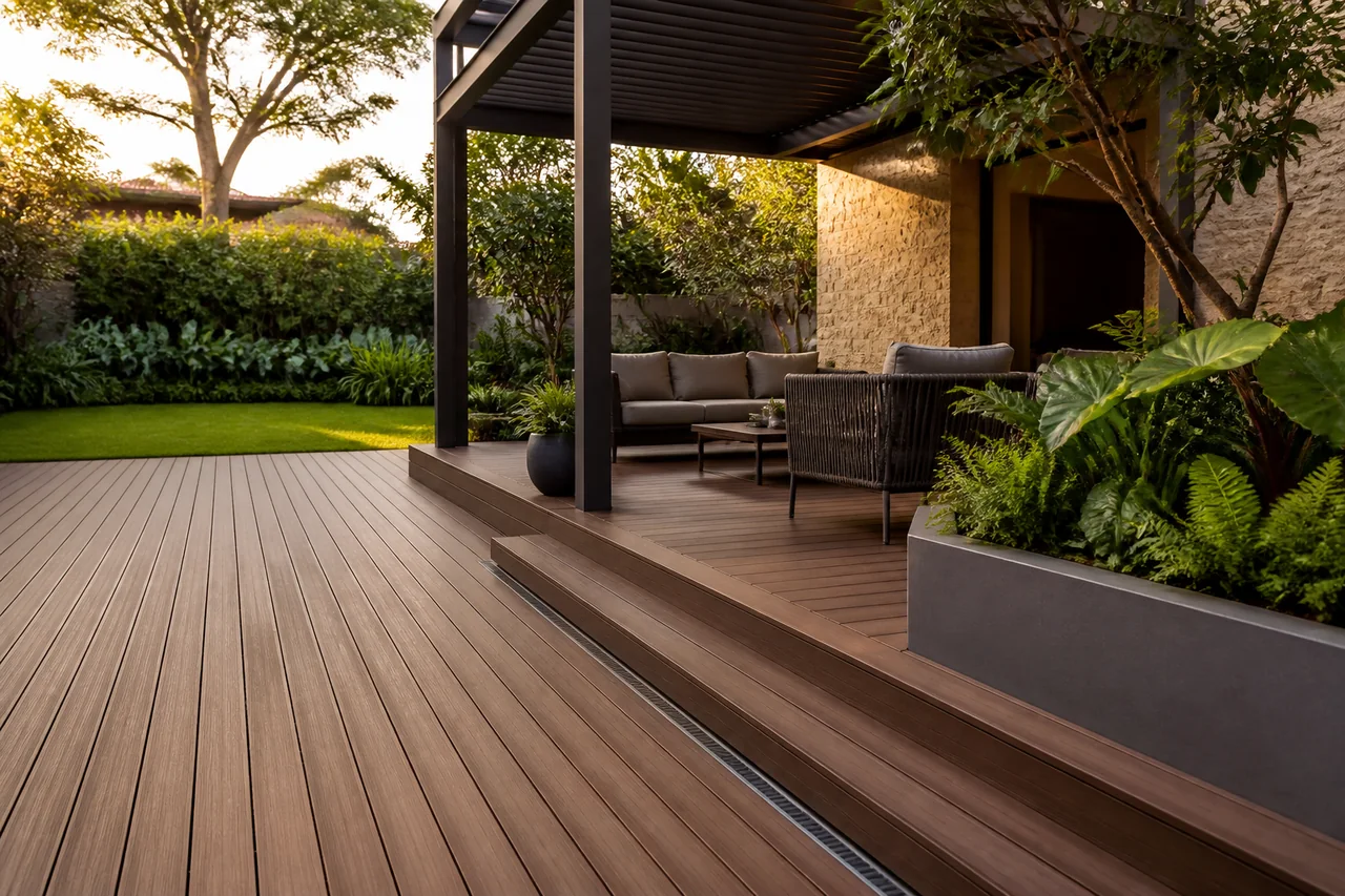 Ambiente con Deck WPC para exterior