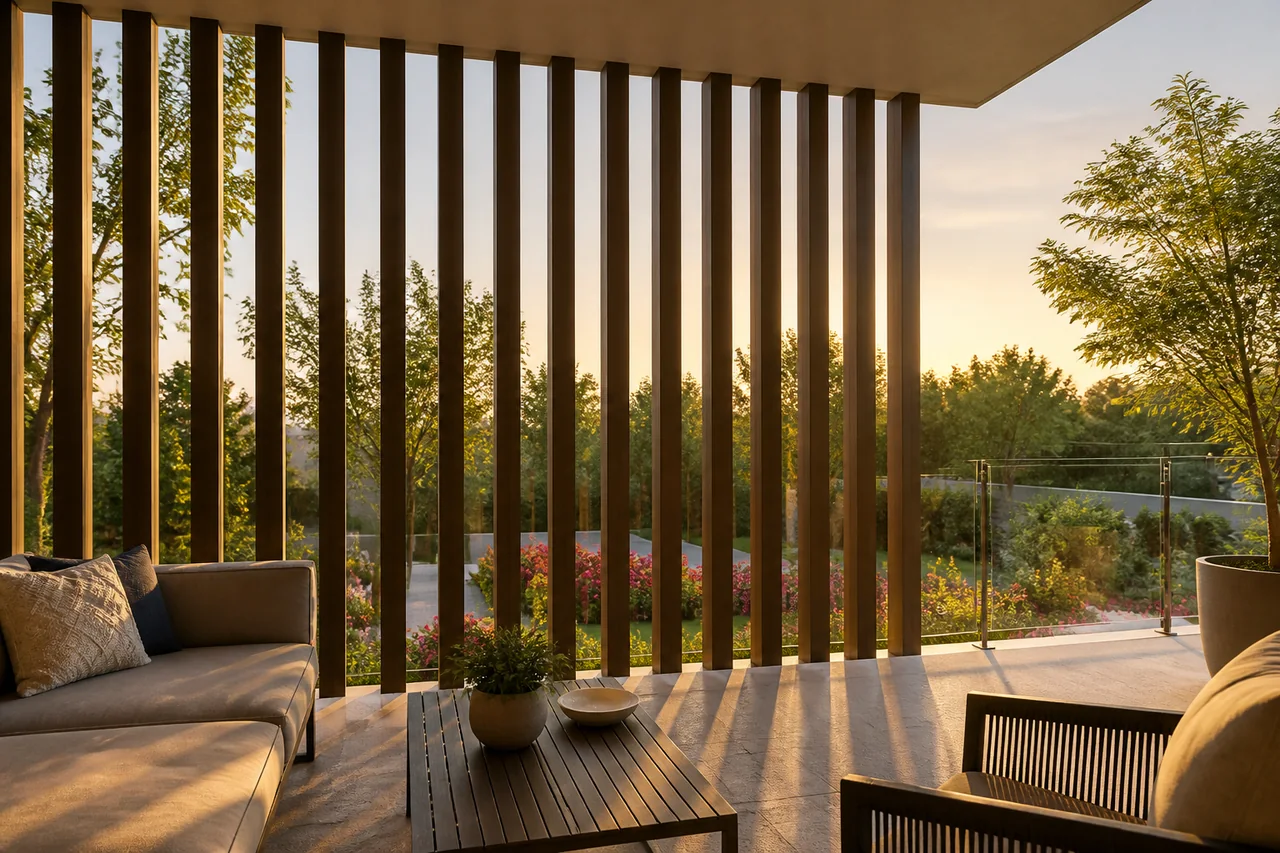 Ambiente con Viga WPC para exterior